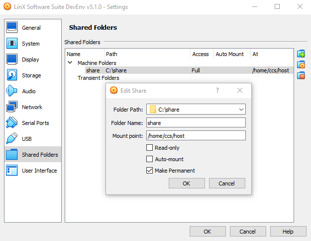 Virtual Box Shared folder