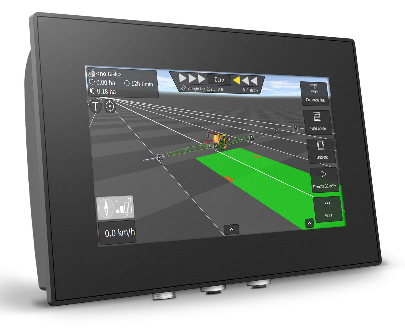 Display computer CCpilot V700 with agricultural GUI.