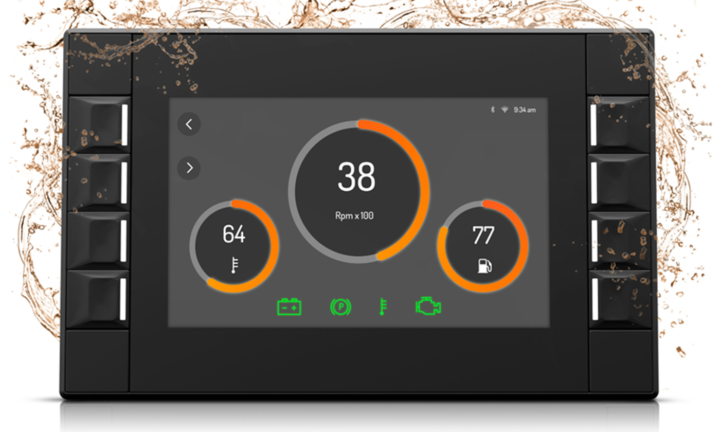 Frontview of CCpilot V510 display computer with white background