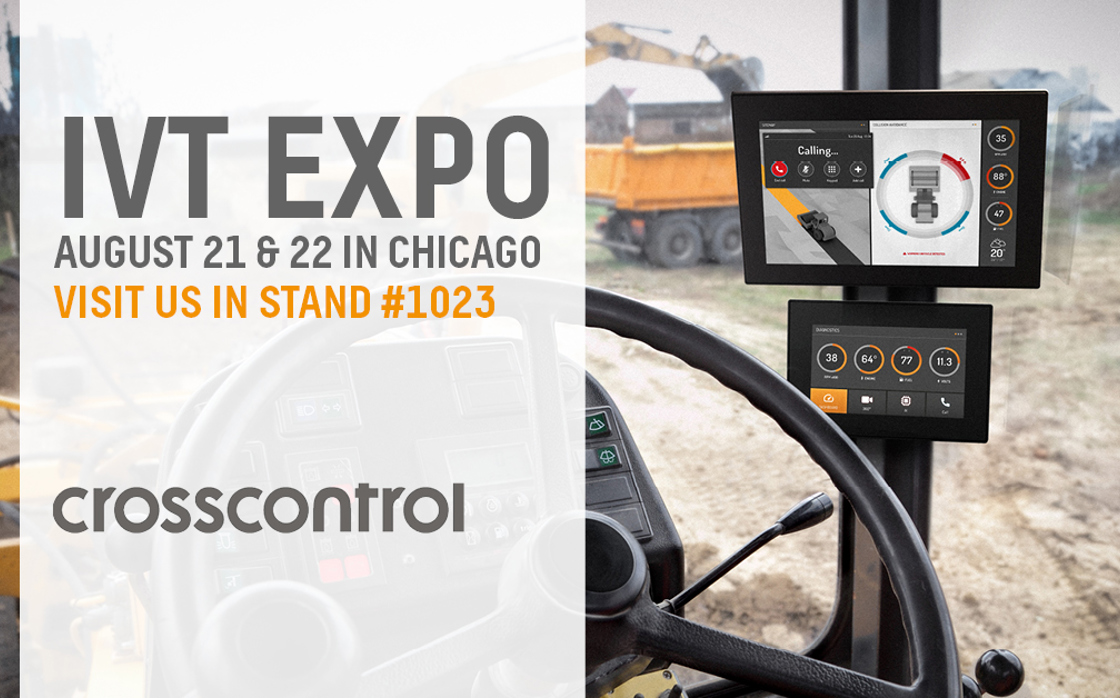 Invite image promoting CrossControl at IVT Expo in Chicago