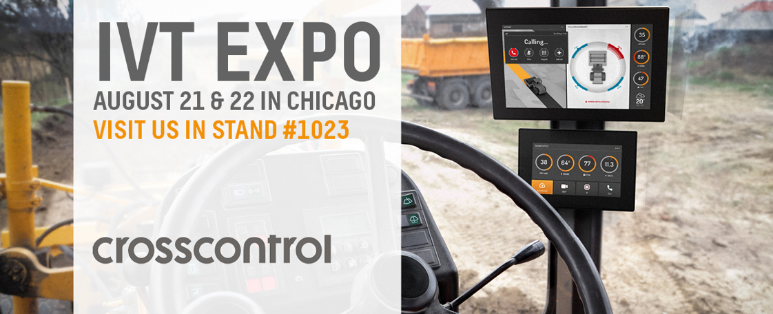 Invite image promoting CrossControl at IVT Expo in Chicago