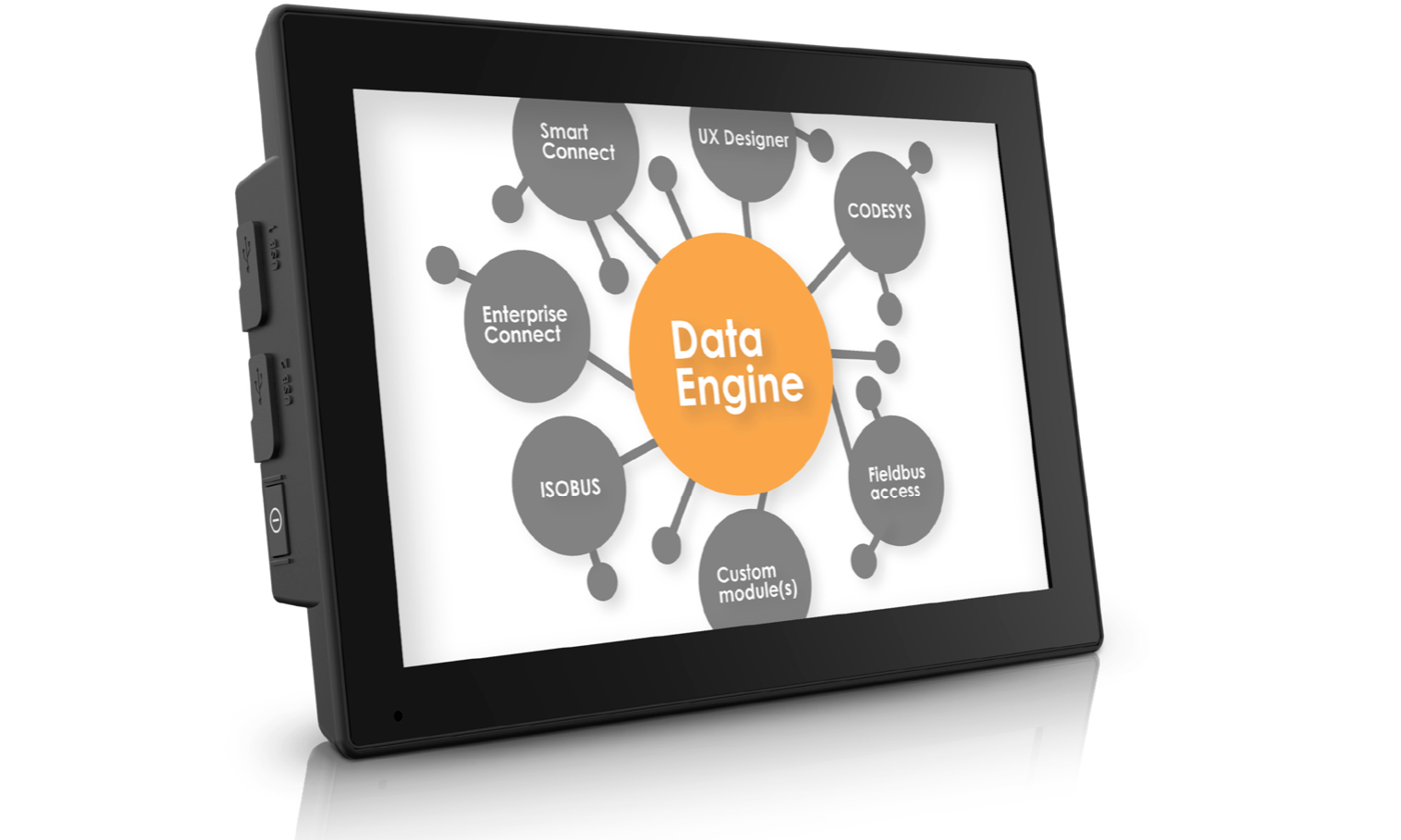 Display computer with data engine graphics as HMI.