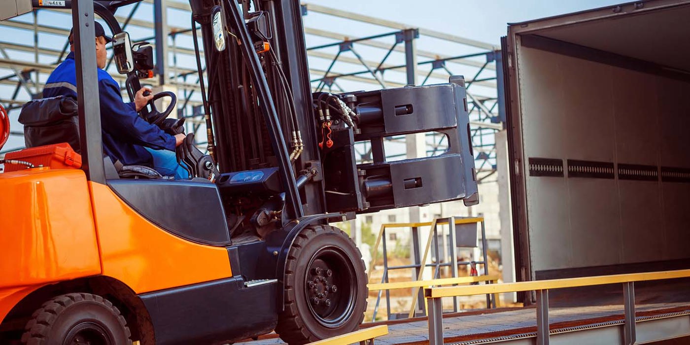 Material handling with HMI and on-board displays.