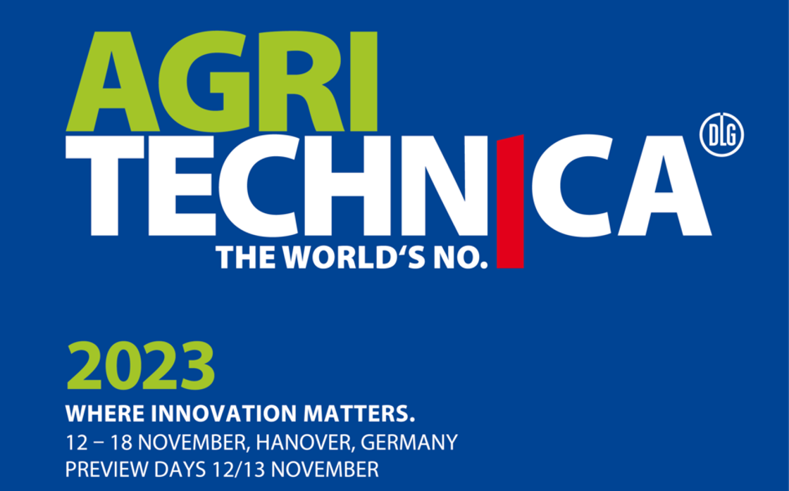 Agritechnica logotype and invite 2023.