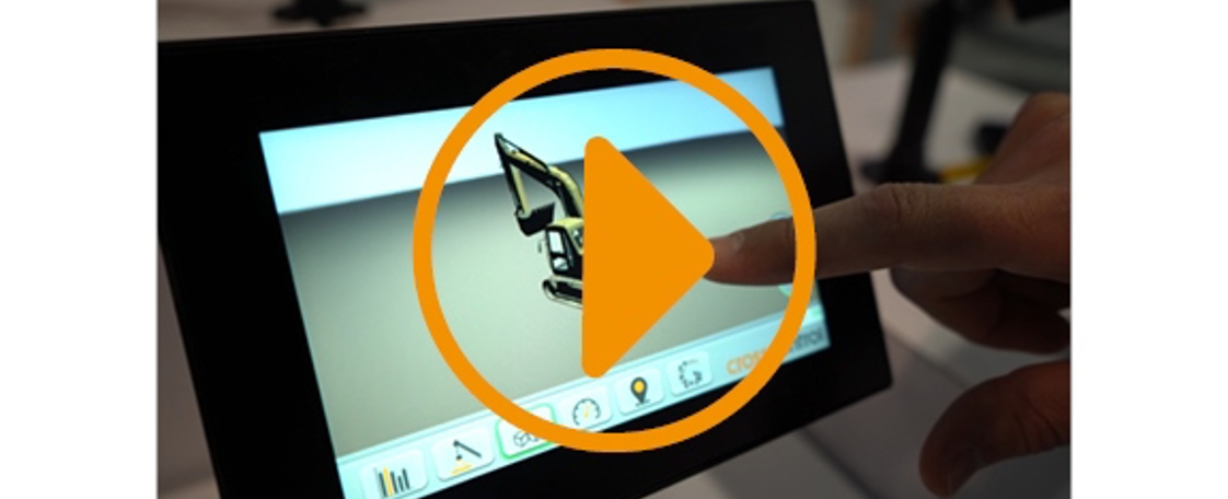 Showing multi-touch on display computer.