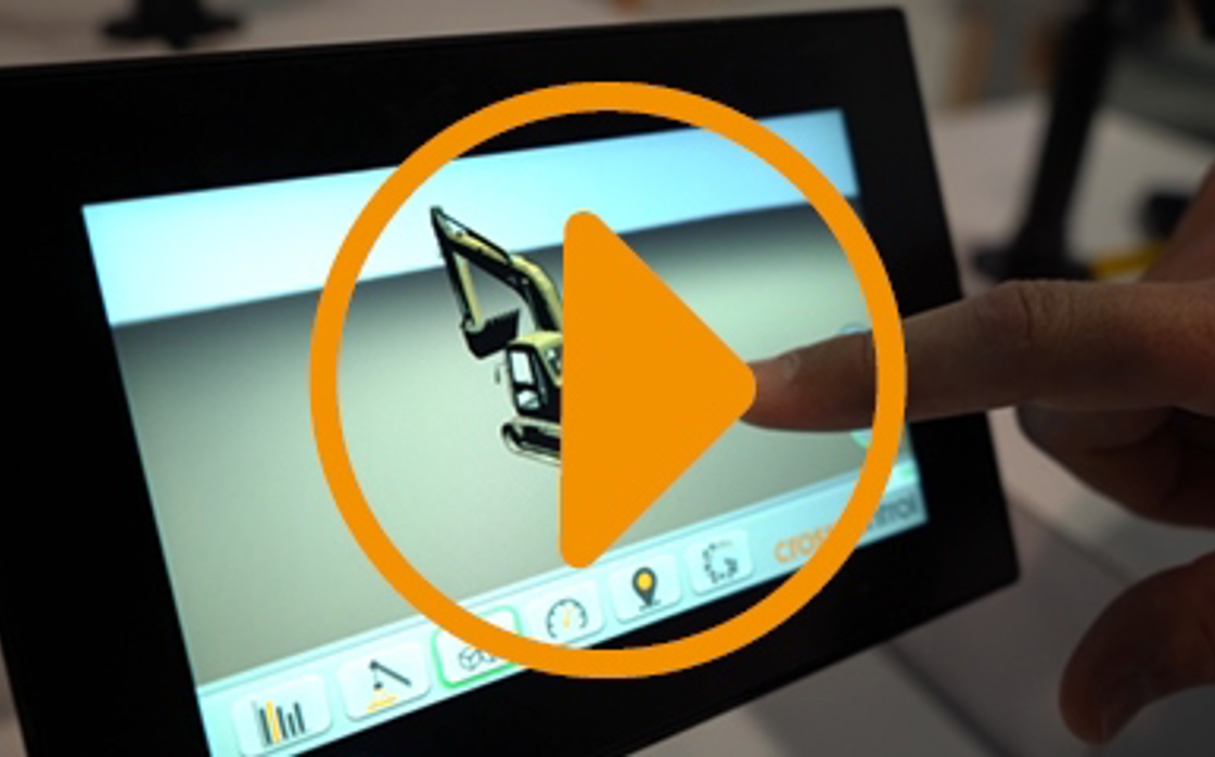 Showing multi-touch on display computer.