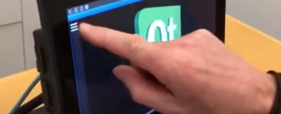 IP video support in CCpilot displays showing man using HMI.