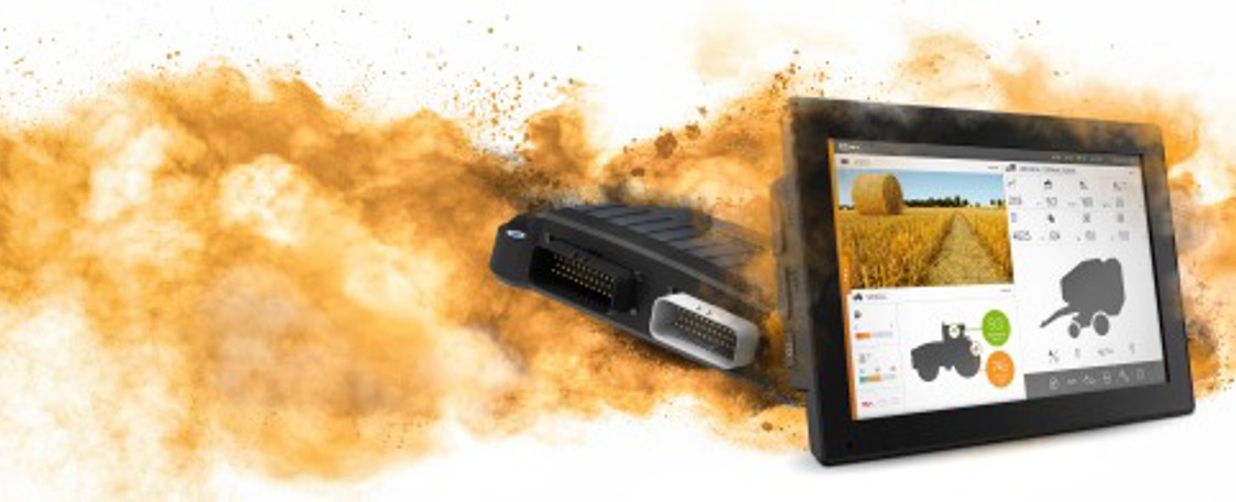 Controller and display computer in dust cloud.