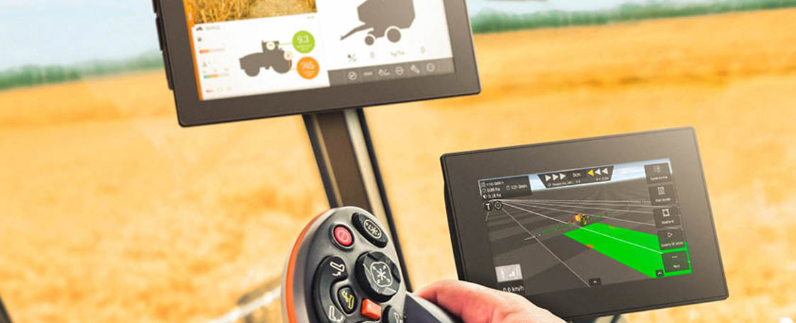 Display computers in machine cabin.