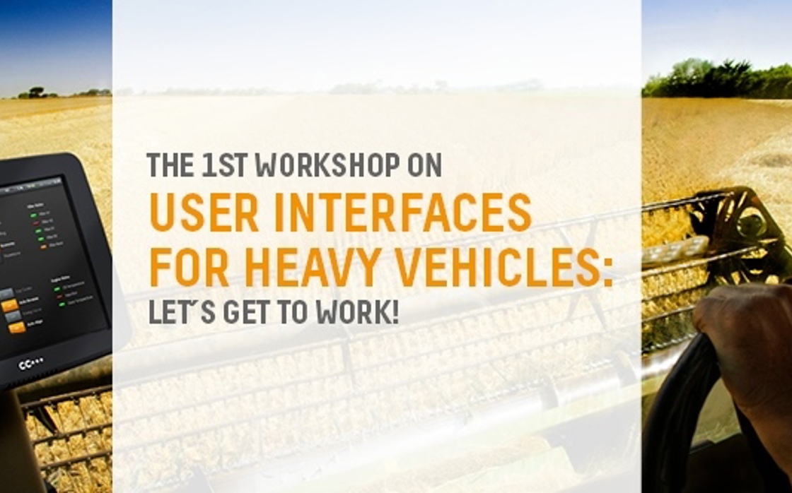 Display in machine cabin promoting workshop.