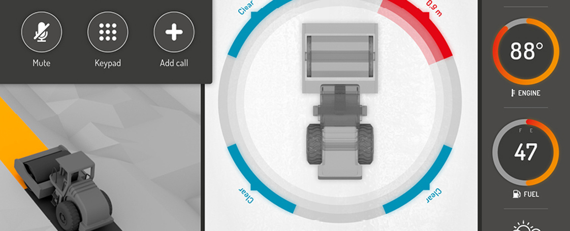 Birds eye view vision system HMI.