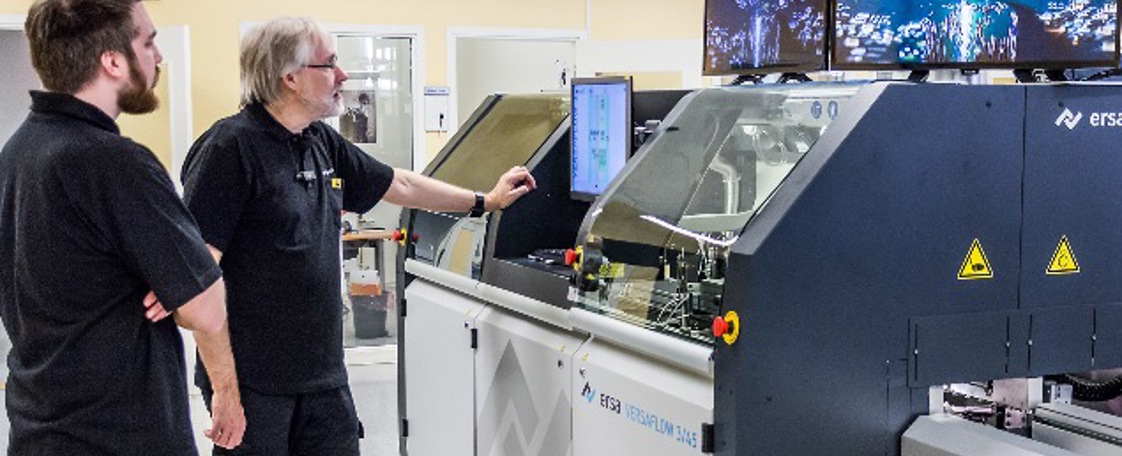PCB production in the CrossControl facility in Alfta. 