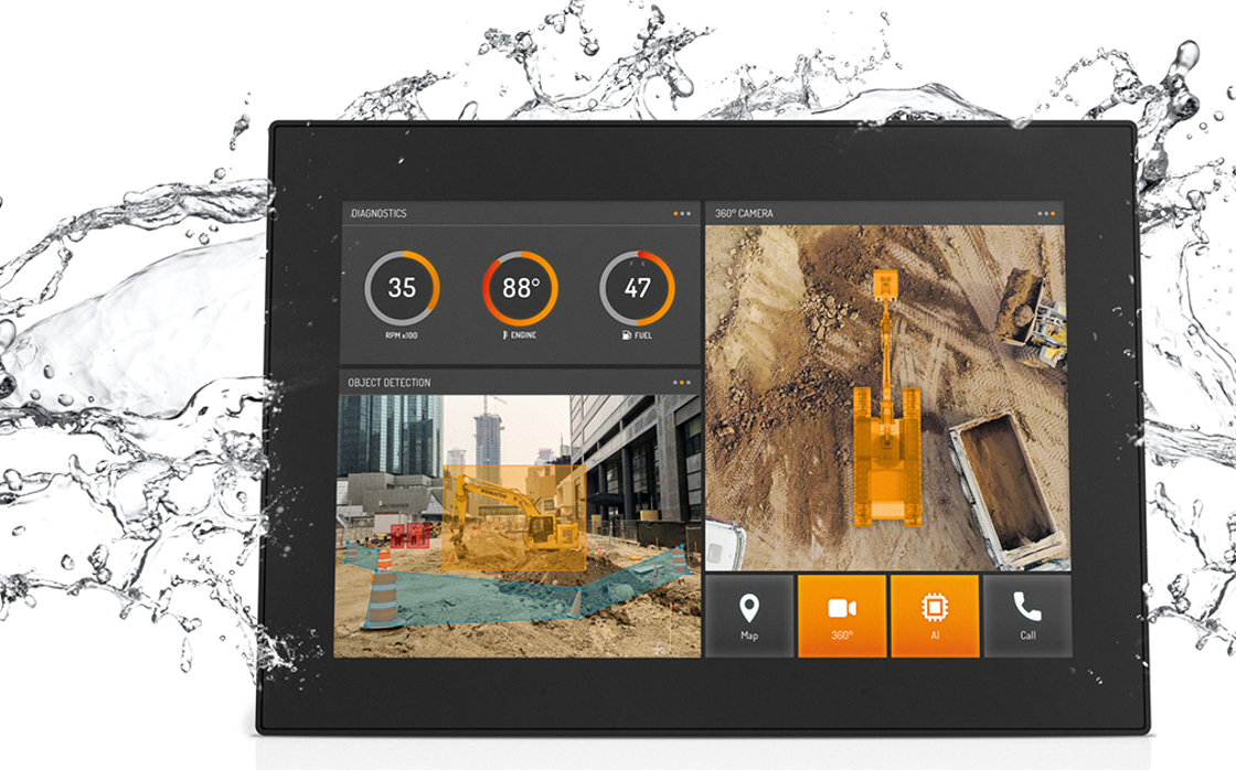 CCpilot V1200 display computer showing object detection GUI.