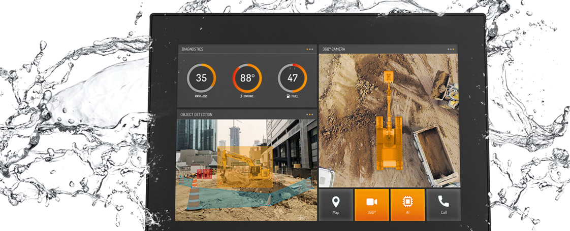 CCpilot V1200 display computer showing object detection GUI.