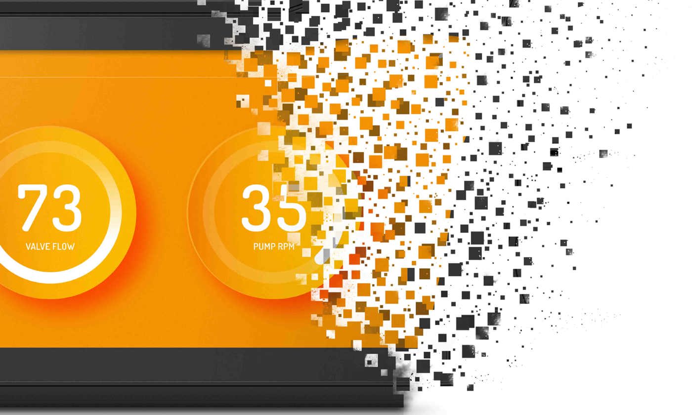 HMI disolving on display computer.
