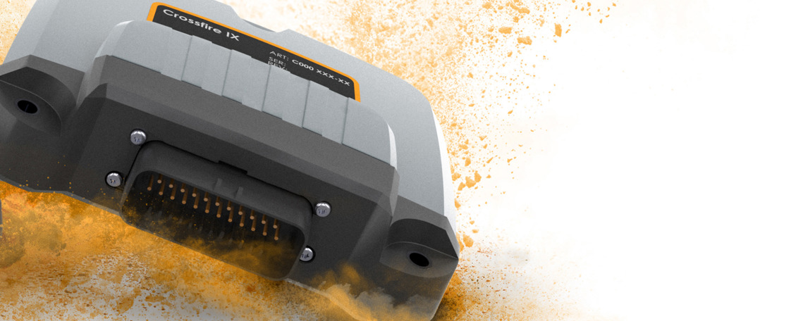 CrossFire IX controller in dust cloud.