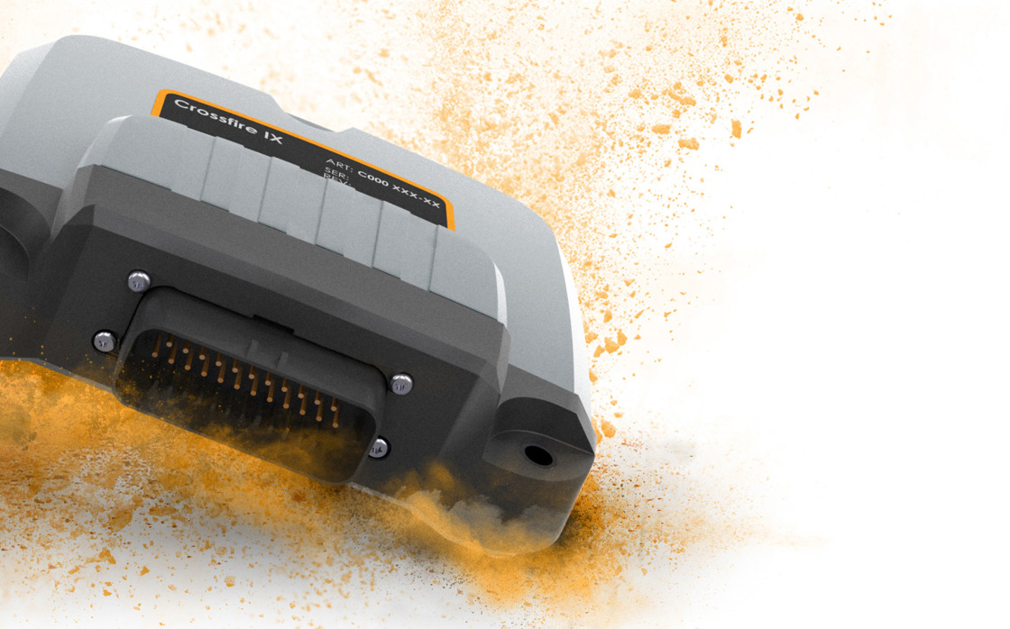 CrossFire IX controller in dust cloud.