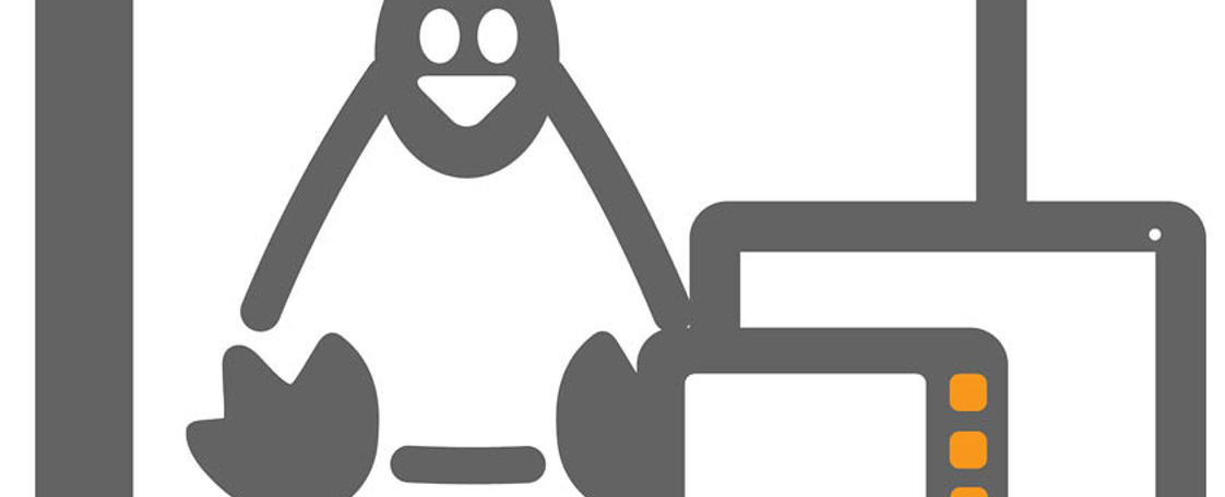 Linux icon in display computers.