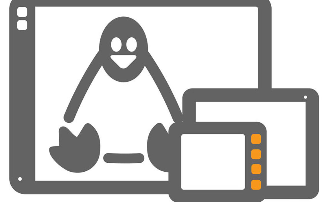 Linux icon in display computers.