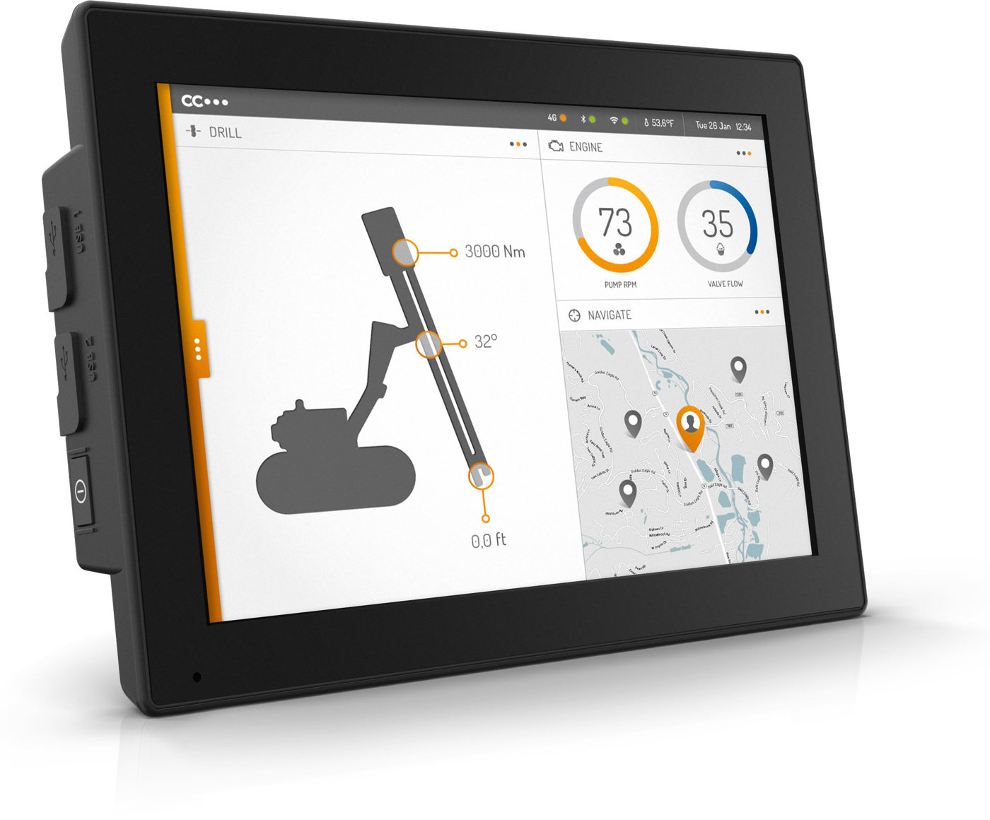 Display computer with fast boot support showing HMI.