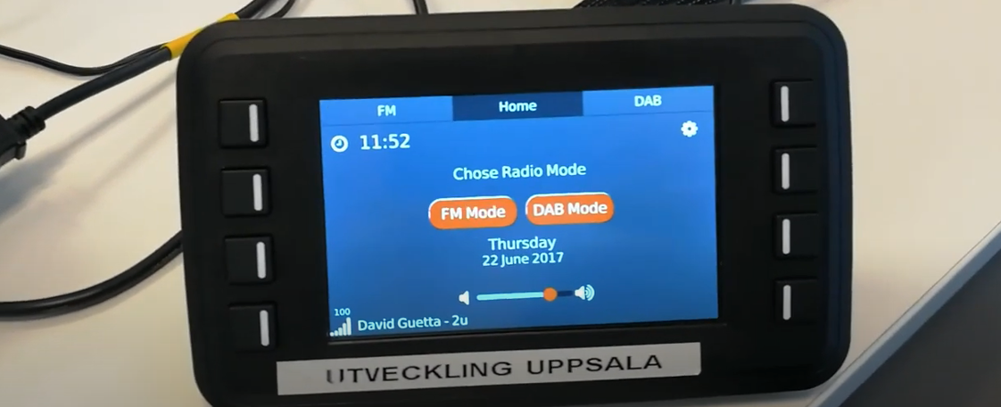 Soft FM/DAB radio in CCpilot display.
