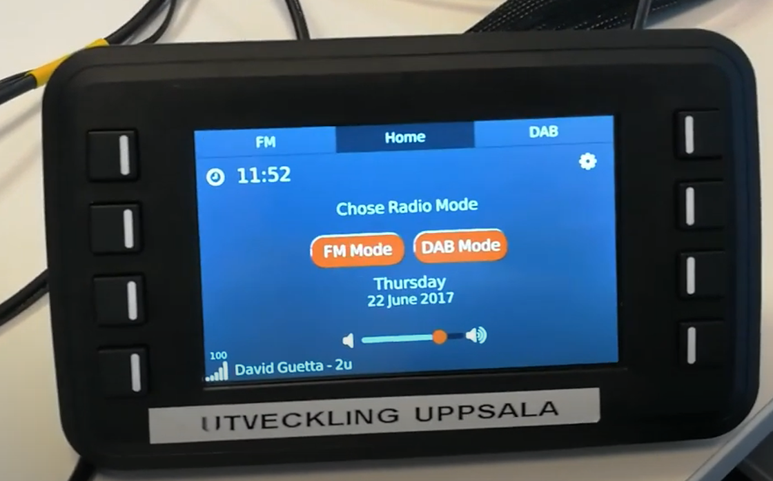 Soft FM/DAB radio in CCpilot display.