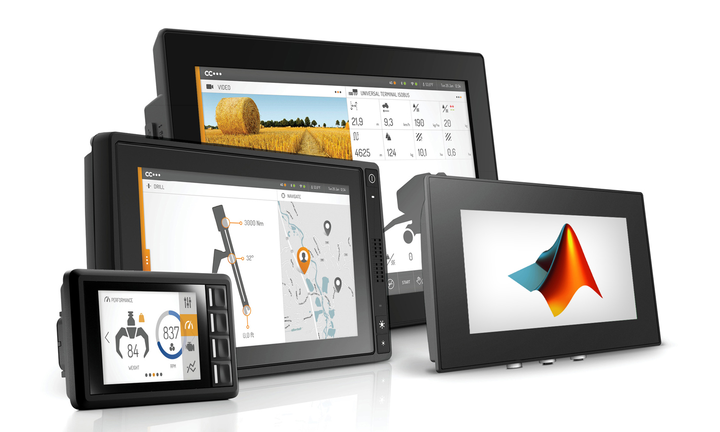 Several display computer with MATLAB icon as HMI.