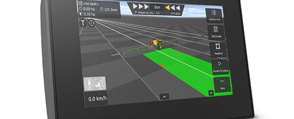 Display computer CCpilot V700 with agricultural GUI.