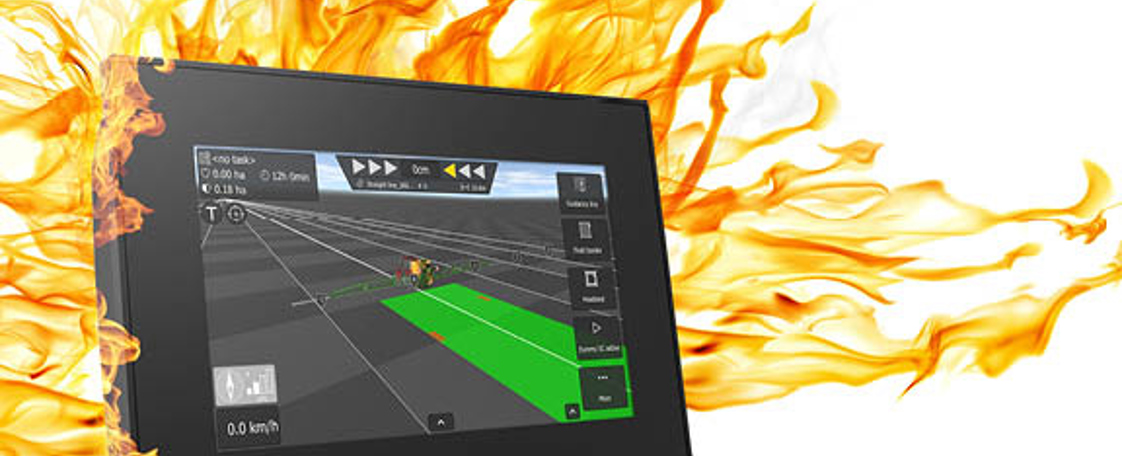 CCpilot V700 in fire.