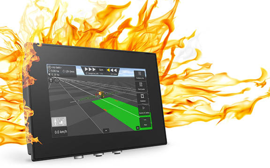 CCpilot V700 in fire.