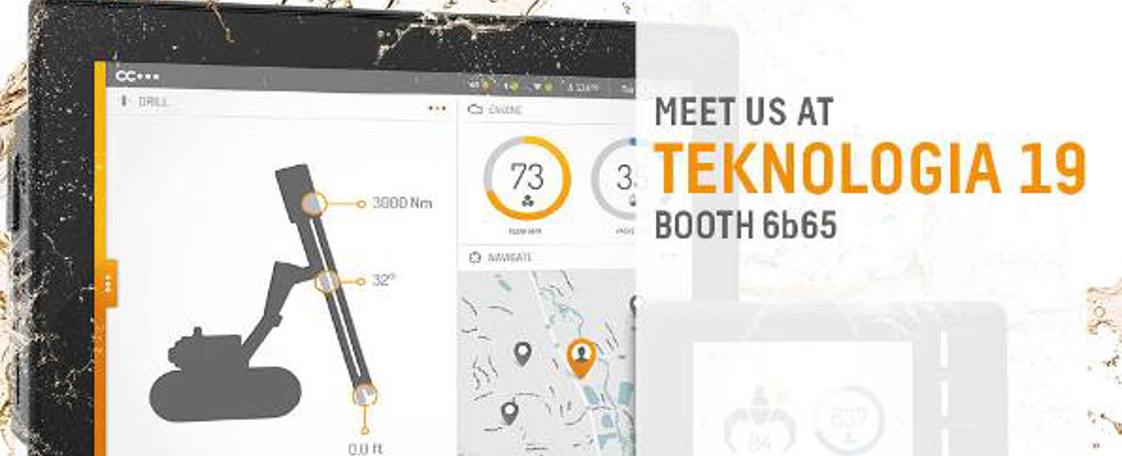 Display computer in water splash promoting Teknologia 2019.